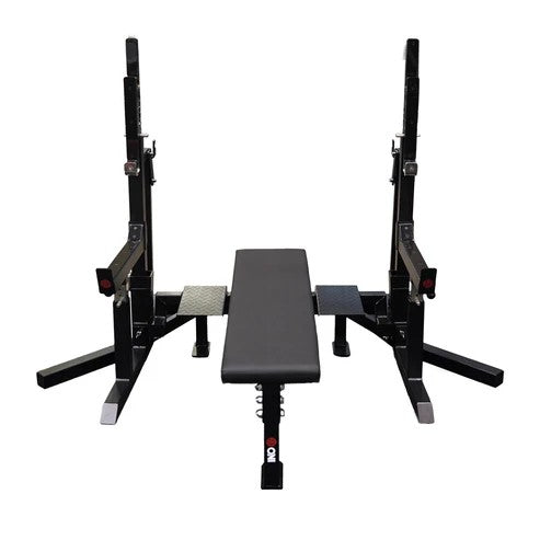 【予約販売・3月末頃納品予定】ONI 鬼 コンボラック IPF公認 ベンチプレス スクワット ジャッキ高さ調節簡単 1インチ刻み 高重量 滑りにくいクッションシート メーカー保証2年