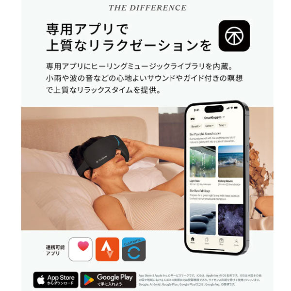 Smart Goggles 2.0 スマートゴーグル2.0 【メーカー保証1年】【Therabody セラボディ】正規代理店 目 ケア 睡眠 睡眠サポート 振動 温感 圧迫 セラガン