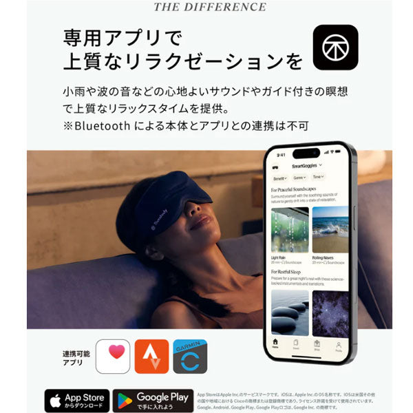 Sleep Mask スリープマスク 【メーカー保証1年】【Therabody セラボディ】 正規代理店 完全遮光 睡眠 睡眠サポート 微振動 リラクゼーション セラガン