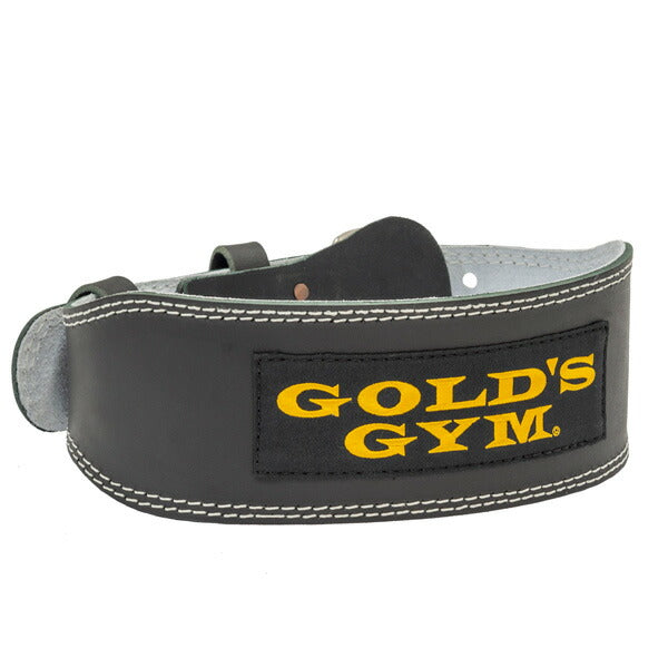 トレーニングレザーベルト（XS・S・M・L・XLサイズ）[GOLD'SGYM_Gゴードジムギア]筋トレトレーニングベルトブラックレザー