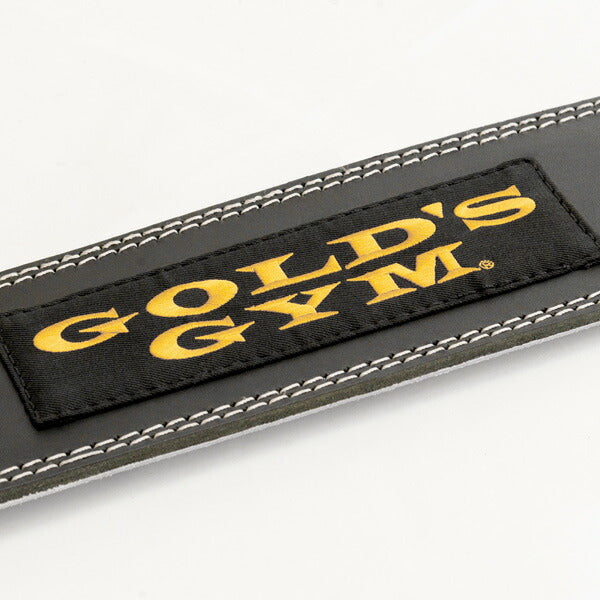 トレーニングレザーベルト（XS・S・M・L・XLサイズ）[GOLD'SGYM_Gゴードジムギア]筋トレトレーニングベルトブラックレザー