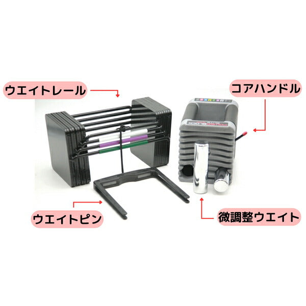 エリートEXP50lbs(2.3-23kg)[POWERBLOCK]ダンベルトレーニング筋トレホームジムおうちフィットネス