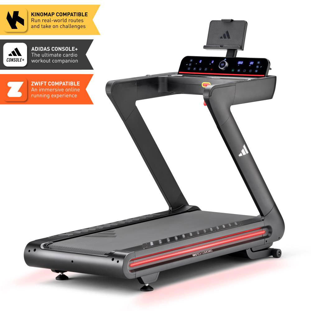 アディダス T-700 トレッドミル 準業務用ランニングマシン AVUS-10701-120（100V） [adidas training]　【送料・組立設置費込み】 Zwift Kinomap  最高速度20km/h 18段階傾斜調整 メーカー保証1年間