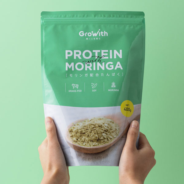 【シェイカープレゼント】Growith琉球モリンガ配合たんぱく400g[医食同源Lab]スーパーフードナチュラルプロテイン人工甘味料不使用グラスフェッドホエイソイ高機能栄養補助食品抹茶黒糖医食同源ラボ
