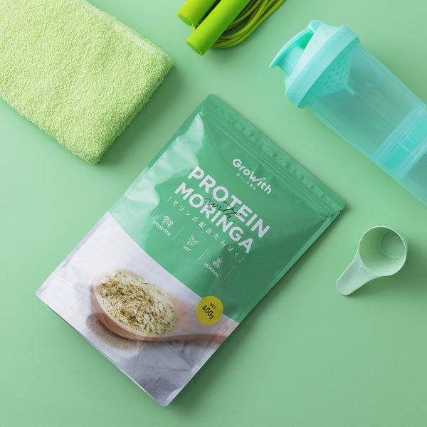 【シェイカープレゼント】Growith琉球モリンガ配合たんぱく400g[医食同源Lab]スーパーフードナチュラルプロテイン人工甘味料不使用グラスフェッドホエイソイ高機能栄養補助食品抹茶黒糖医食同源ラボ