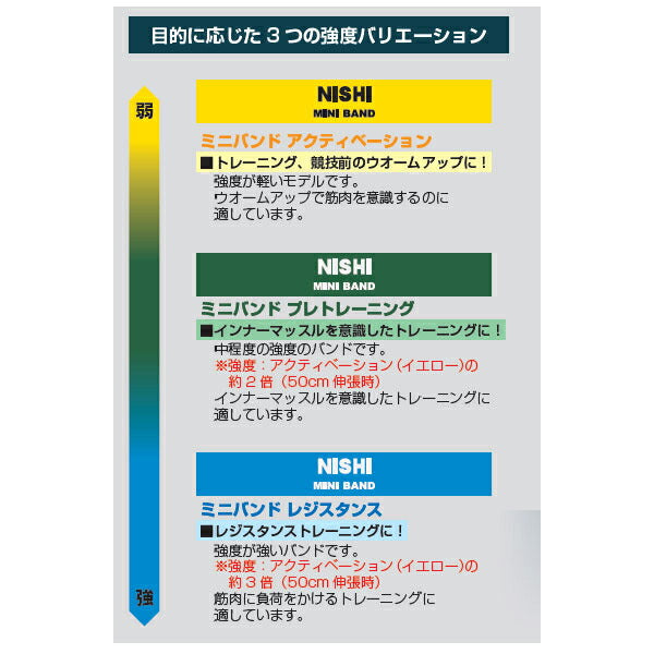ニシスポーツミニバンドプレトレーニング(強度：中)【正規代理店】[NISHIスポーツ]